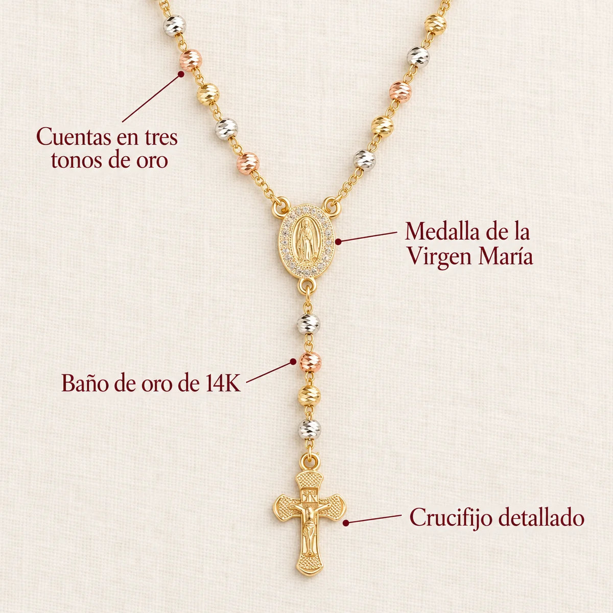 Collar Rosario Virgen María